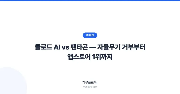 클로드 AI vs 펜타곤 — 자율무기 거부부터 앱스토어 1위까지 총정리