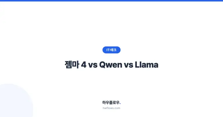 젬마 4 vs Qwen 3.5 vs Llama 4 — 2026 오픈소스 AI 3파전, 누가 이겼나